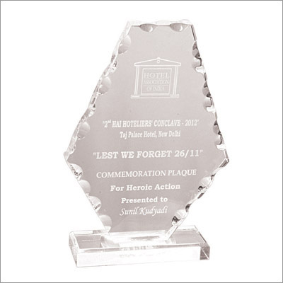 Acrylic Trophy - Acrylic, Variable Size, Clear, Rectangular Base | Elegant Design, Perfect Finish, Durable Material, Customizable