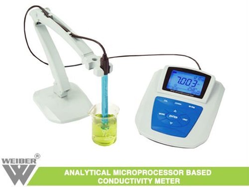 Analytical Microprocessor Based Conductivity Meter - Plastic Electrode, 160x190x70 mm, RS232 Interface | Bench Top, ATC 0-50°C, Data Storage, Self-Diagnostic, Measures 5 Parameters