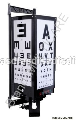 Eye Testing Drum Distance - Fibre Material, 203.2 x 254 x 685.8 mm Dimensions, 350-400 g Weight | Light Box with Snell and E Chart for Optometry Use