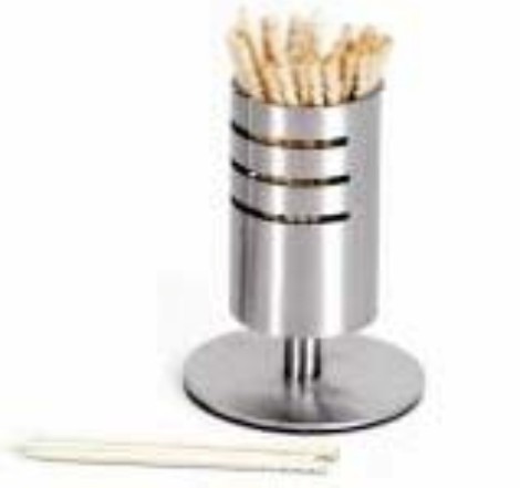 Tooth Pick Holder - Stainless Steel, 50 mm Diameter, 100 mm Height | Hygienic Dispensing, Convenient Storage, Sleek Brushed Finish