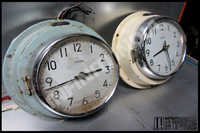 Vintage Ship Clock - Metal And Glass Design, Antique Appearance With Unique Color Variations And Elegant Finish