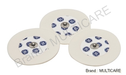 ECG Electrode - Rubber, 25mm Diameter, Circle Shape | Ag/AgCl Sensor with Hydrogel, Adhesive Foam Base for Zero Movement, Allergy Free