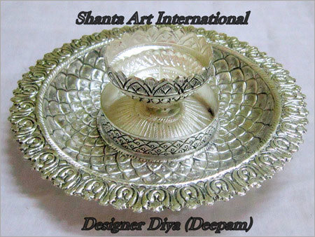 Silver Designer Diya