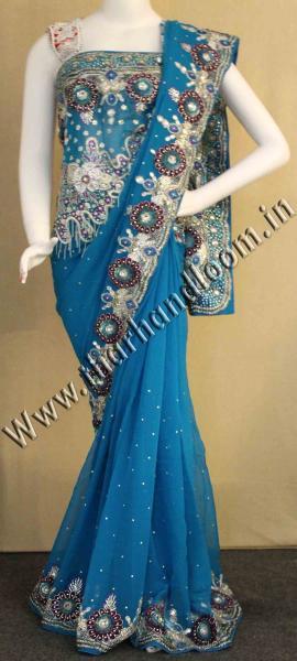 Glorious look party wear saree