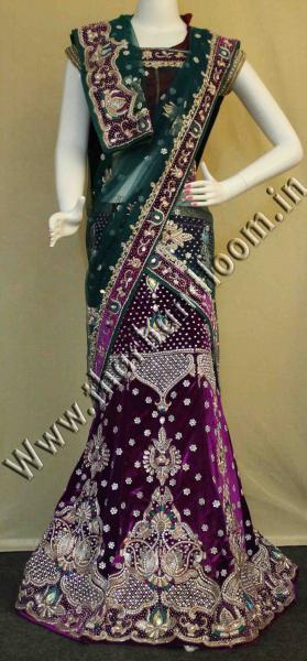 Fancy Rajwadi bridal lehnega