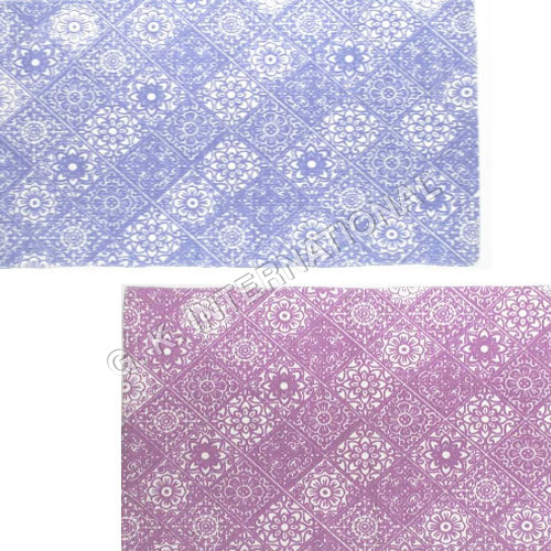 COTTON DAMASK PRINTED RUG