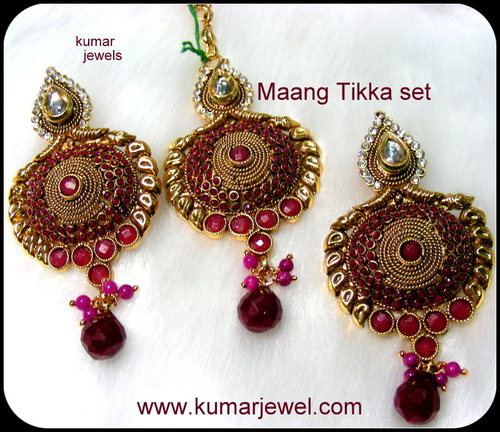 Polki dangler earring