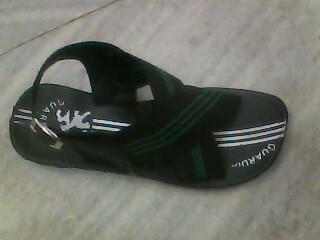 Rubber Slip-On Open-Toe Sandal Size 40-45 Black, Lightweight Breathable Durable Comfortable