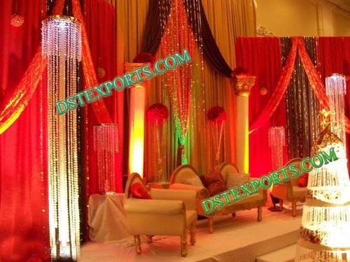 Wedding Hanging Crystal Pillars