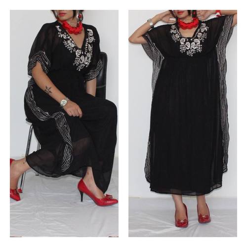 Black Kaftan with strechable lining