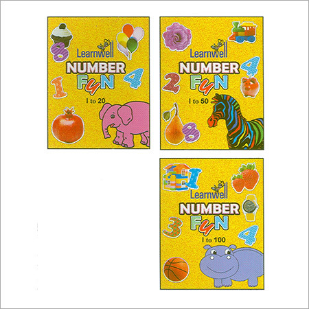 Number Fun Book - Paper, 8.5x11 Inches, Yellow, 4-Color , Number Learning, Colorful Images, Three-Part Educational Series