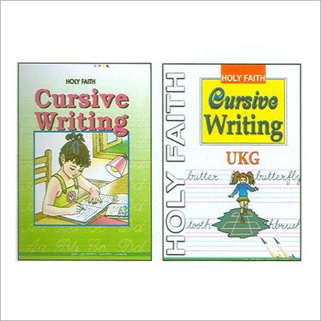 Cursive Writing Book - High Grade Paper, 7x9.5/8.5x11 Inches, Green, 2 & 4 Color Printing | Neat Writing, Colorful Design, Skill Development, Meaningful Images, Levels I-III