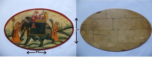 painted camel bone plate