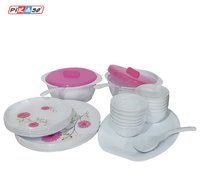 Polypropline Round Printed Dinner Sets 32