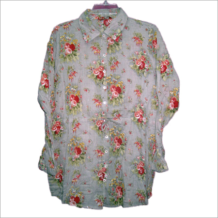 Ladies flower printed shirt