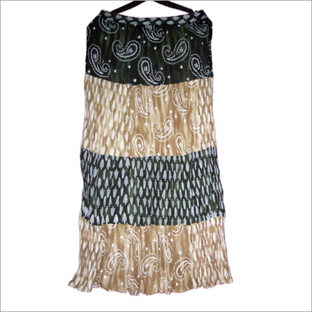 Ladies printed long skirt