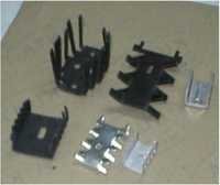 Pressed Heat Sinks - Black Anodized Aluminum, Various Dimensions With Threaded Holes And ±0.005 Tolerance, 10-100 Sq. In. Surface Area And 0.1-1.0 Lbs Weight