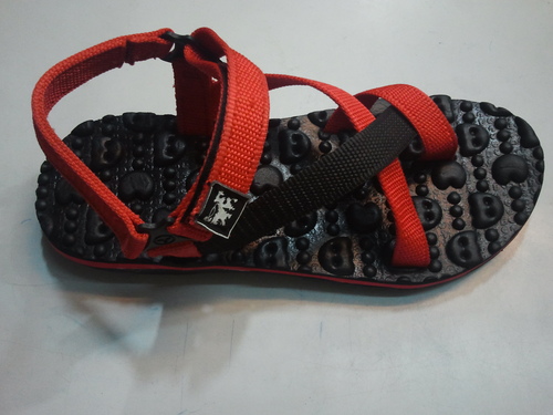 Mens-Sandals - Synthetic, Men's 8-12, Red | Comfort, Durable, Breathable, Lightweight, Water-Resistant, Adjustable Strap, Rubber Sole