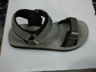 Mens-Sandals - Synthetic Gray, Various Sizes | Comfort, Breathability, Strap Fastening, Lightweight Rubber Sole