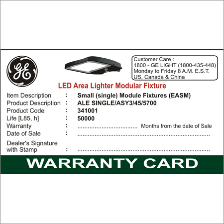 Garranty - WARRANTY CARD