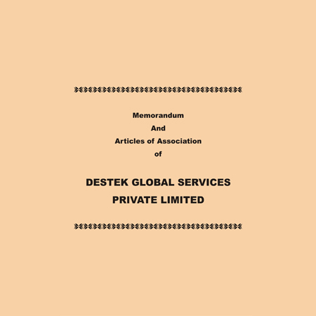 memorandum And Articles of Association