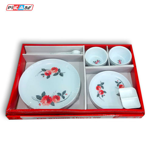 Polypropline Printed Round Dinner Sets 25