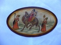 Painted Camel Bone Plate