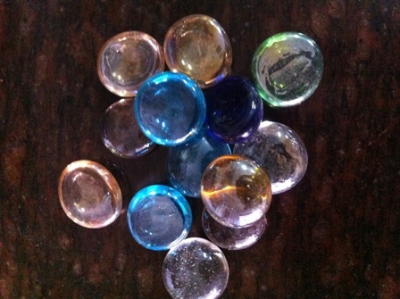Multi Color Glass Pebble Stone