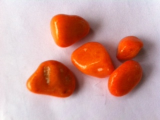 Orange color pebble stone