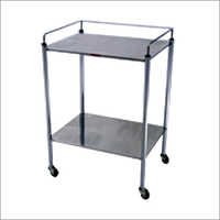 Medicine Ward Trolleys - Stainless Steel 76x46x86cm | Durable, Mobile, Two Shelves, Easy Cleaning, Swivel Wheels