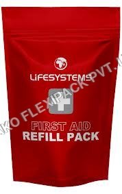 Pharmaceutical Pouches - Multilayer Film, Custom Dimensions, Red | Leakproof, Tear-Resistant, Child-Resistant, Tamper-Evident, Heat Seal