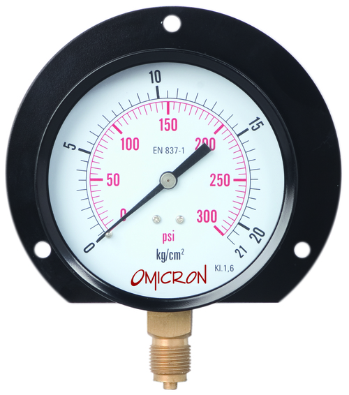 PGMB : Mild Steel Pressure Gauge with Brass Internals Pressure Gauge