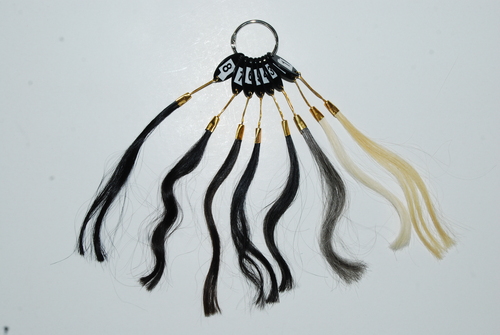 Natural Black & White Coloured Human Hair