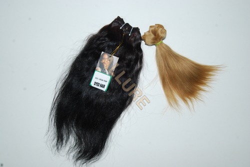 Straight Black & Golden Virgin Remy Dyed Hair