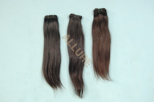 Natural Black & Brown Wavy Straight Hair