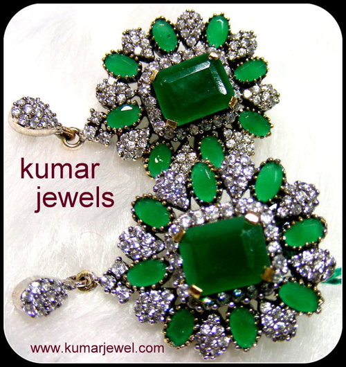 Green Flower Earring