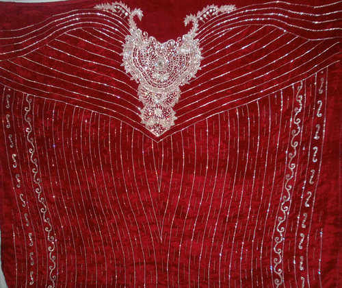 Swarovski/Crystal Embroidery on velvet