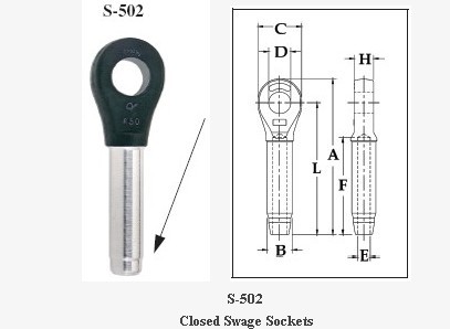crosby S-502 Closed Swage Sockets