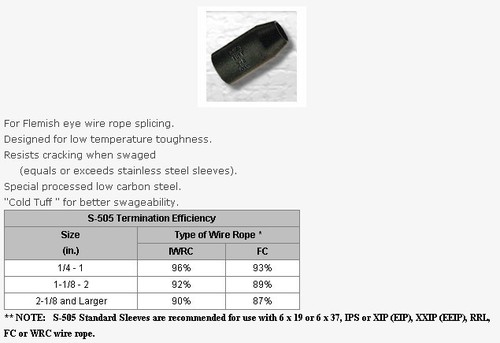 crosby S-505 Standard Sleeves
