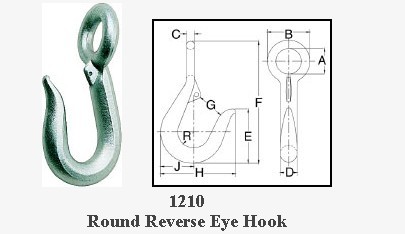 G 1210 Round Reverse Eye Hook