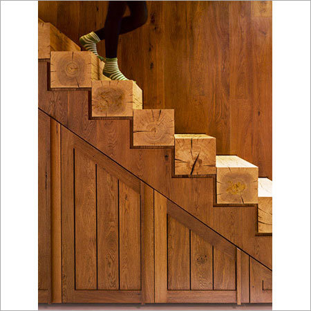 Straight Wood Stairs
