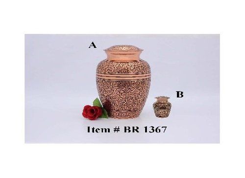 Light Cream Brass Funeral Urns