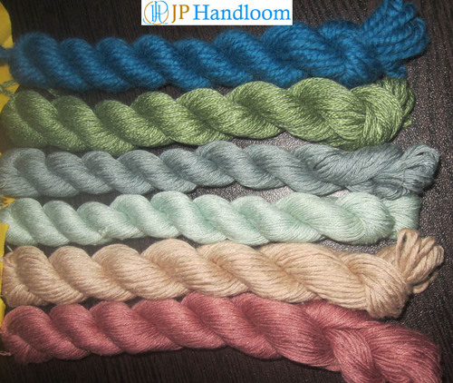 Multi Color Silk & Wool Blended Knitting Yarns (Dyed)