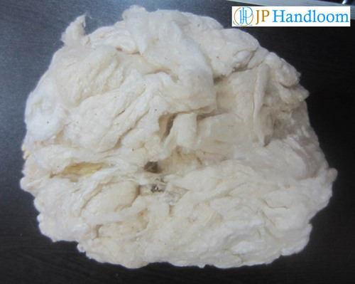 White Mulberry Noil Silk Fiber- Grade-A