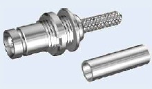 SAA female bulkhead crimp connector for RG 141 cable