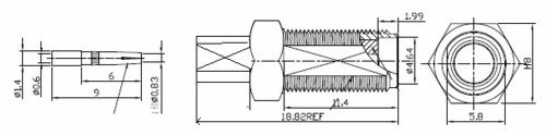 SMA female  connector for RG 59 cable