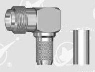 SMA female right angle  crimp connector for LMR 200 cable