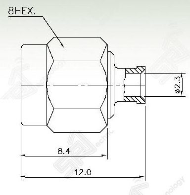 SMA male connector for RG 86 suco cable