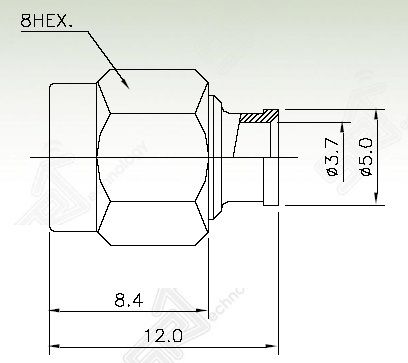 SMA male connector for RG 141 suco cable