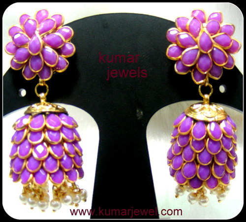 Pacchi Stone Jhumkis